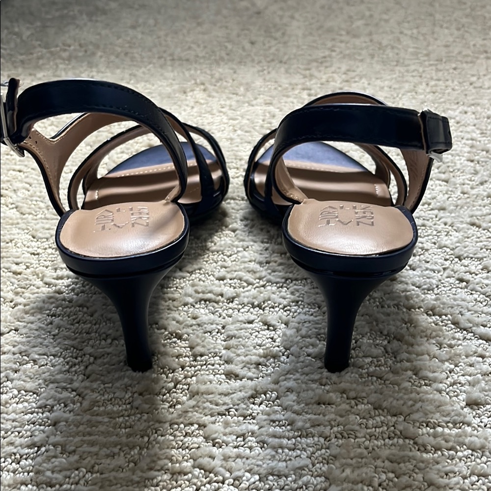 Naturalizer Women's Navy Blue Shimmer Strappy Sandals - Picture 4 of 5